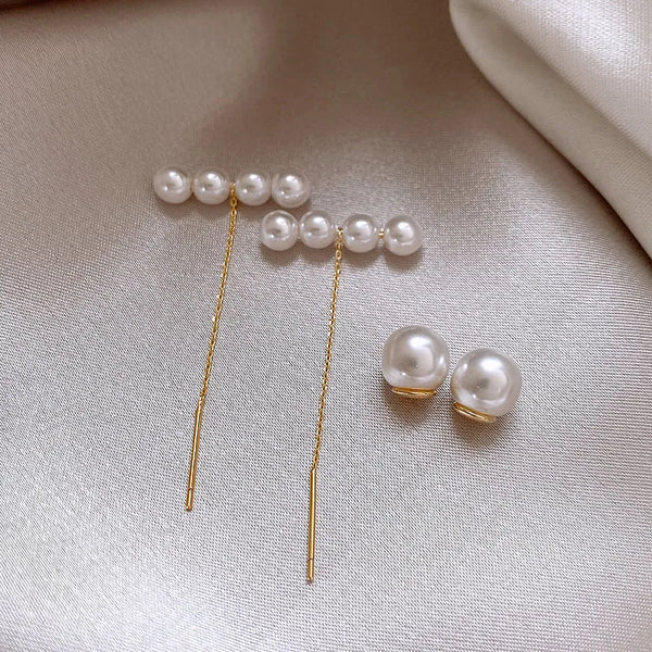 Pearl Linear Drop Earrings