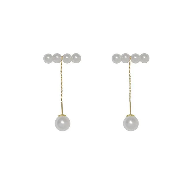 Pearl Linear Drop Earrings