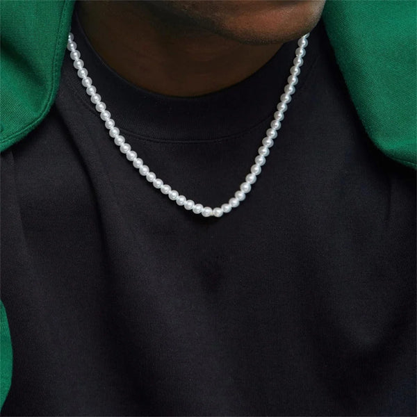 Pearl Necklace Mens