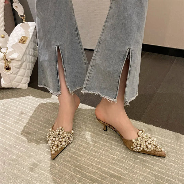 Pearl Pointed Heels