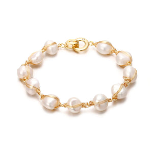 Pearl With Gold Bracelet