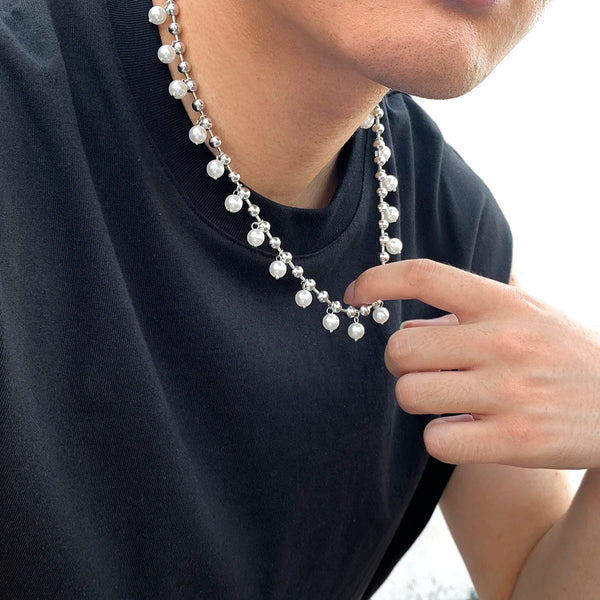 Pearls Necklace For Men's