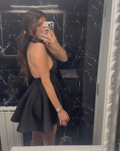 Black Bow Mini Dress