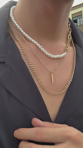 Pearl Chain Necklace Mens