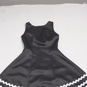 Chic Black and White A Line Mini Dress 