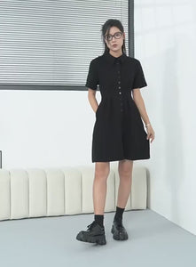 Black Mini Shirt Dress