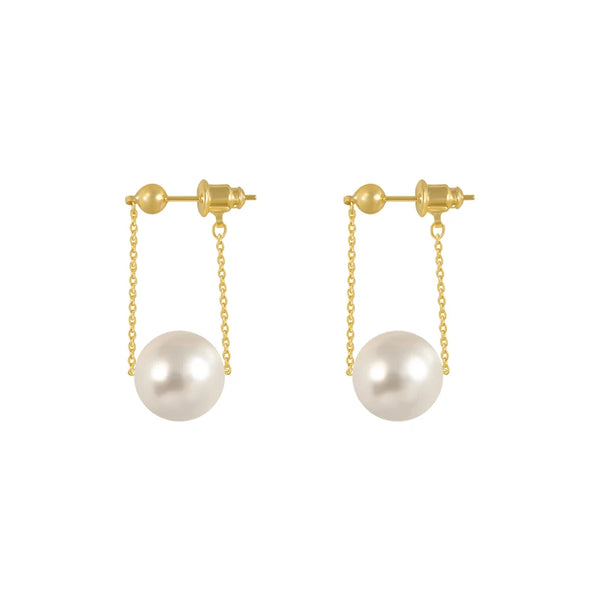 Simple Elegant Pearl Drop Earrings