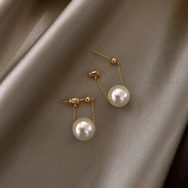 Simple Elegant Pearl Drop Earrings