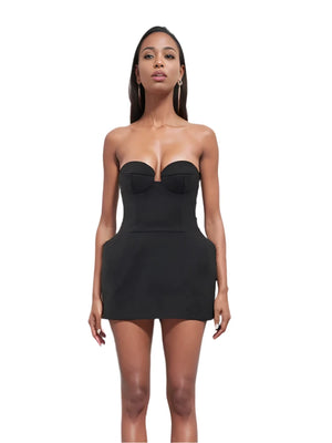 Strapless Black Dress Mini