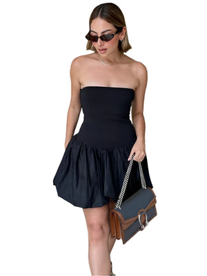 Strapless Black Mini Dress