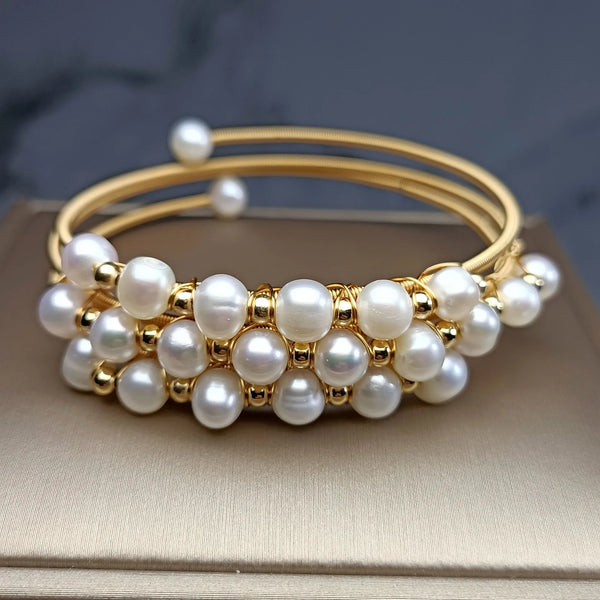 Three-circle Winding Pearl Bracelet