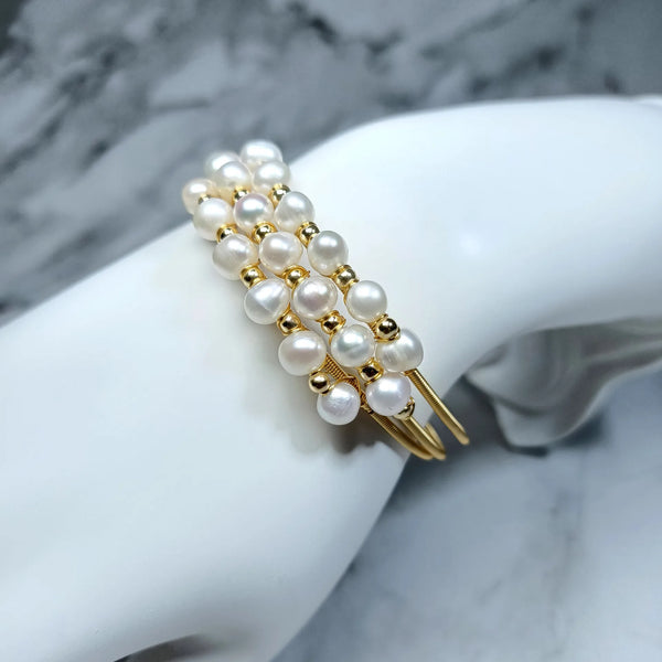 Three-circle Winding Pearl Bracelet