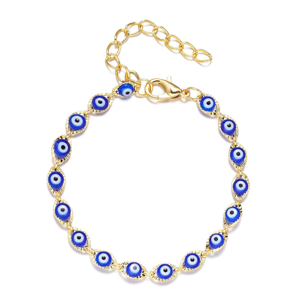 Trendy Blue Evil Eye Bracelets for Women