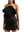 Trendy Sculptural Drapes Black Mini Dress