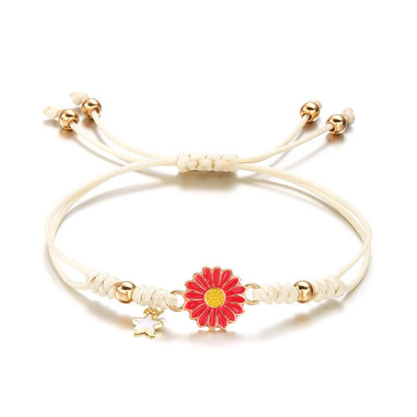 Trendy Sunflower Pearl Bracelets for Women