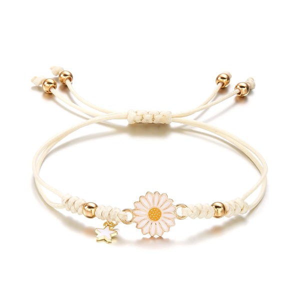 Trendy Sunflower Pearl Bracelets for Women