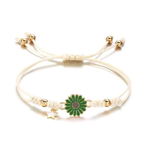 Trendy Sunflower Pearl Bracelets for Women