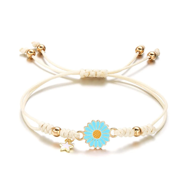 Trendy Sunflower Pearl Bracelets for Women