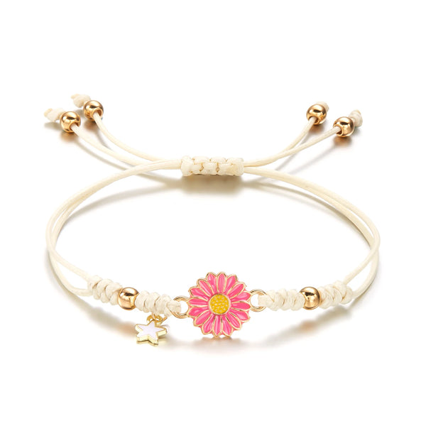 Trendy Sunflower Pearl Bracelets for Women