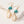 Turquoise Stone Starfish Pearl Drop Earrings