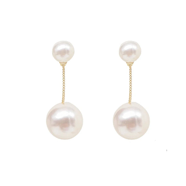 Two Pearl Drop Earrings