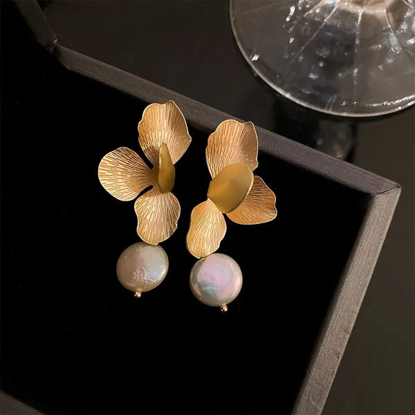 Vintage Drop Pearl Earrings