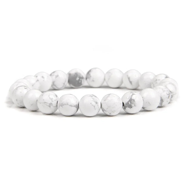 White Energy Stretch Pearl Bracelet