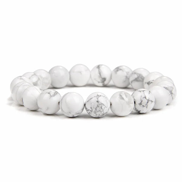 White Energy Stretch Pearl Bracelet