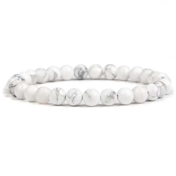 White Energy Stretch Pearl Bracelet