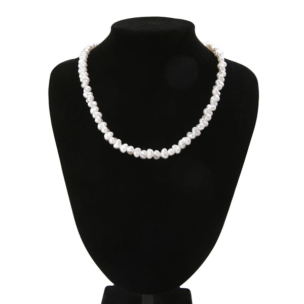 White Pearl Necklace Men