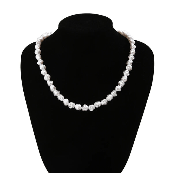 White Pearl Necklace Men