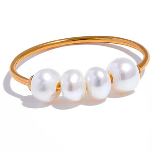 White Pearls Ring