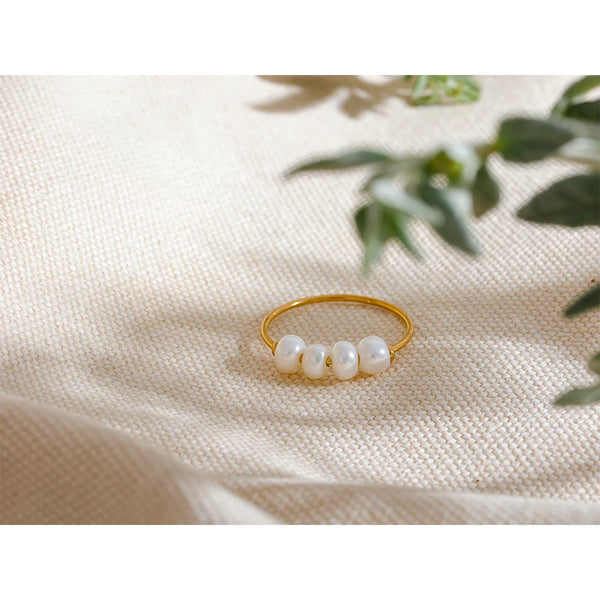 White Pearls Ring